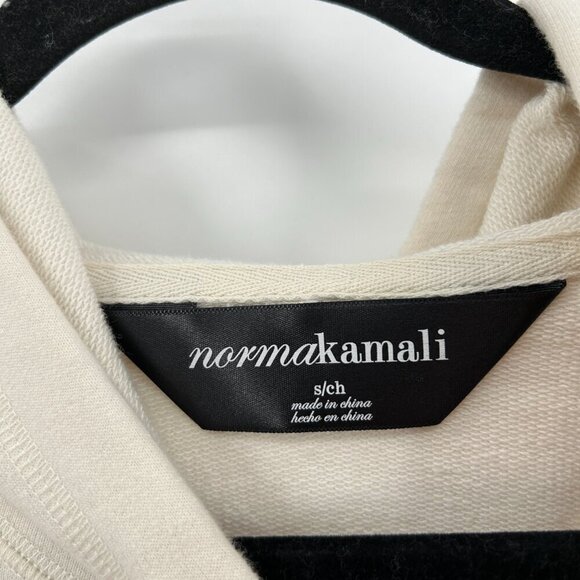 NORMA KAMALI Ivory Cream Pullover Hoodie Sweater Dress Casual Size Small - Picture 5 of 8